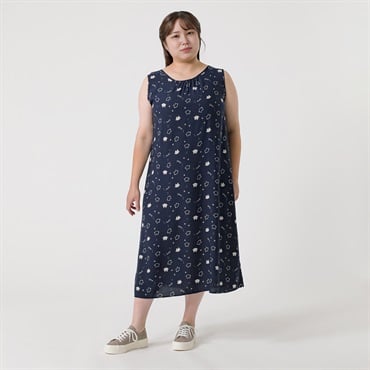 レーヨンノースリーブワンピース レディス 大きいサイズ noannu 232346L