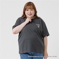 ＊サンリオキャラクターズコラボ＊ バカンスTシャツ レディス ぽっちゃりサイズのnoannu 2286243(クロミ-LL)
