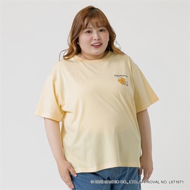 ＊サンリオキャラクターズコラボ＊ バカンスTシャツ レディス ぽっちゃりサイズのnoannu 2286243(ポムポムプリン-LL)