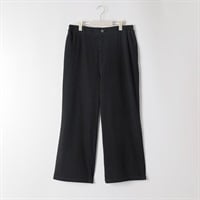 ニットデニムセミワイドパンツ レディス 大きいサイズ noannu 396-7020-AR(ブラック-LL)