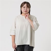 ＊キレイージー＊5分袖スキッパーブラウス レディス 大きいサイズ noannu 232350L(グレージュ-3L)