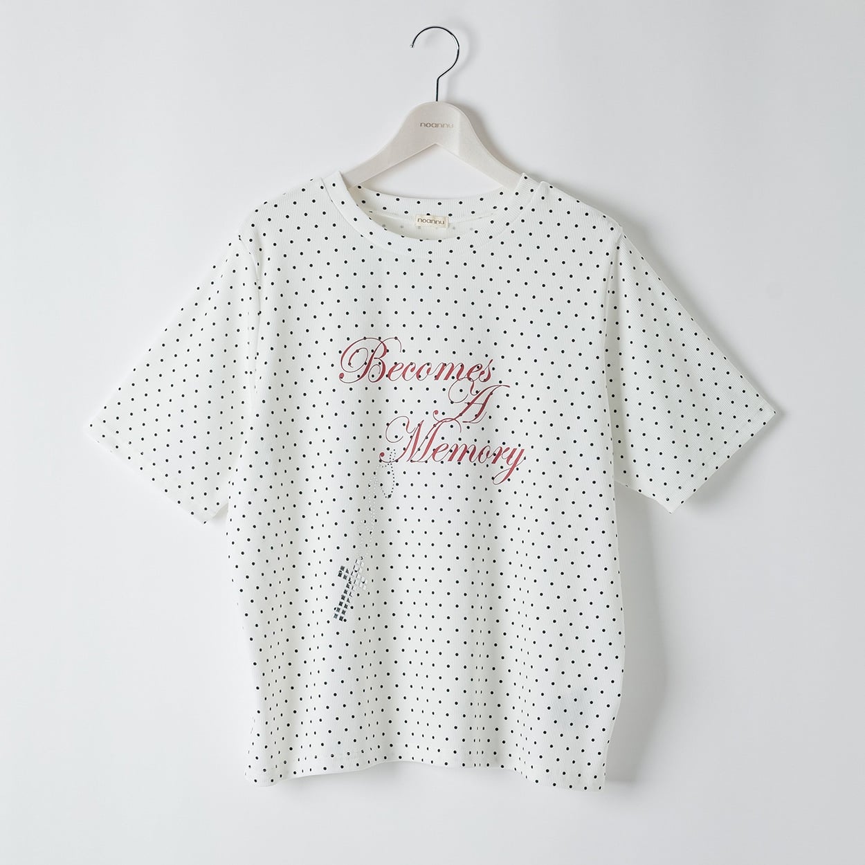 ＊K-style＊ラインストーン使いTシャツ レディス ぽっちゃりサイズのnoannu 3806234(オフ-5L)