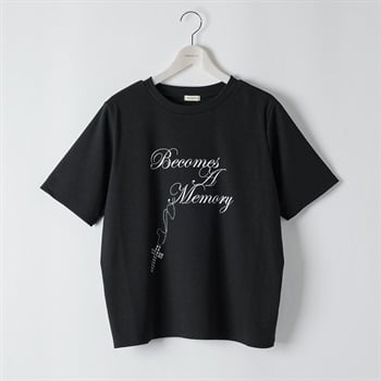 ＊K-style＊ラインストーン使いTシャツ レディス ぽっちゃりサイズのnoannu 3806234(ブラック-LL)