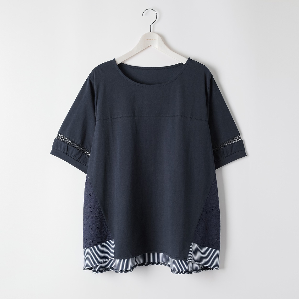 ＊ICE TOUCH＊バック刺繍切り替えプルオーバー レディス 大きいサイズ noannu AN261HY022(ネイビー-3L)