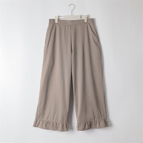 ＊K-style＊カットツイル裾フリルパンツ レディス ぽっちゃりサイズのnoannu 336890