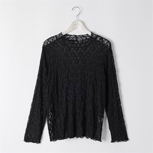＊K-style＊花柄レースメロープルオーバー レディス ぽっちゃりサイズのnoannu 1246642(ブラック-3L)