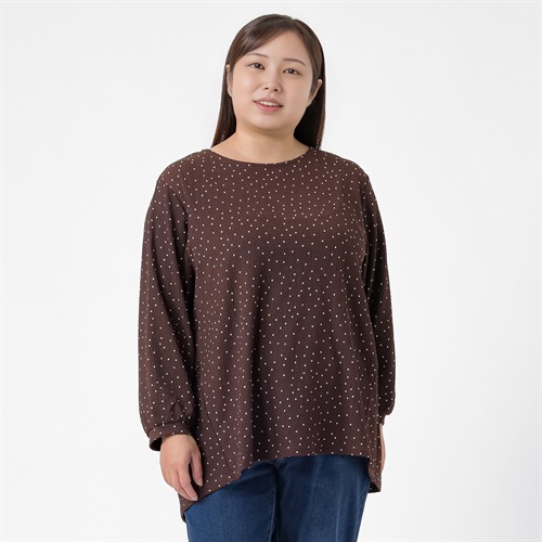 ＊Sweet Femi＊ジャカードドットチュニック レディス 大きいサイズ noannu 363517