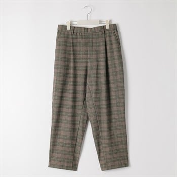 テーパードパンツ レディス 大きいサイズ noannu AN262BK026(ベージュチェック-3L)