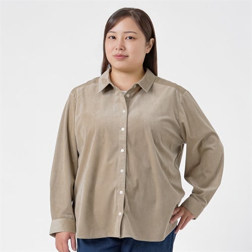 ＊Casual Style＊コーデュロイシャツ レディス 大きいサイズ noannu 230226L