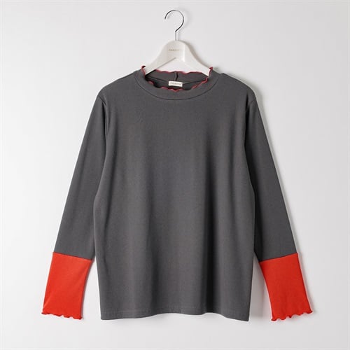 ＊Casual Style＊リブ配色インナー レディス 大きいサイズ noannu AN262HY029(チャコ－ルグレ－-3L)