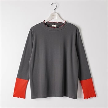 ＊Casual Style＊リブ配色インナー レディス 大きいサイズ noannu AN262HY029(チャコ－ルグレ－-3L)