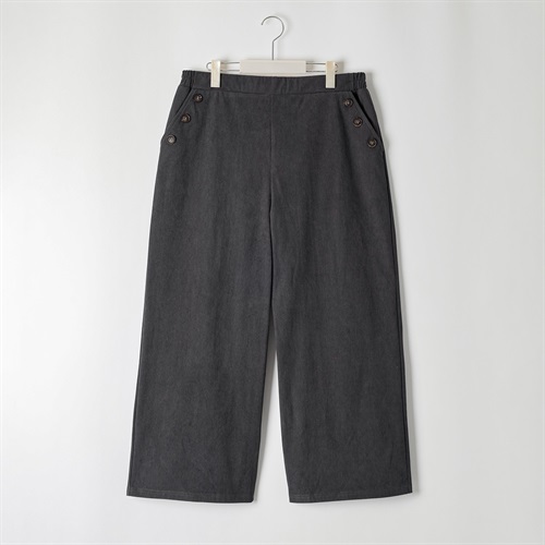 ＊Casual Style＊マリンボタンコーデュロイワイドパンツ レディス 大きいサイズ noannu 396-9029-AR(チャコ－ルグレ－-3L)