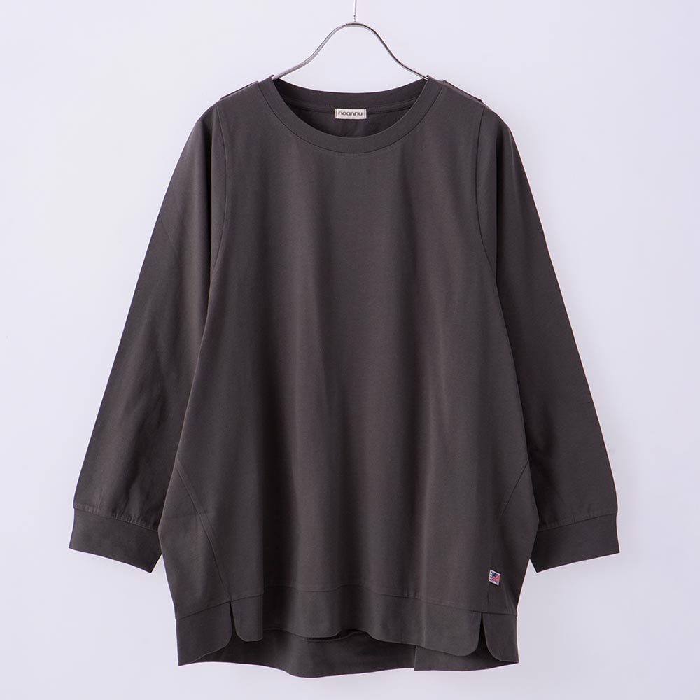 Tシャツ 前切替 USAコットン100% 天竺 レディス 大きいサイズ