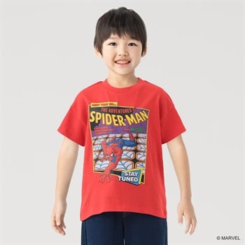 マーベル/スパイダーマン パネルTシャツ 男の子 キッズ 100cm-130cm(レッド-100cm)