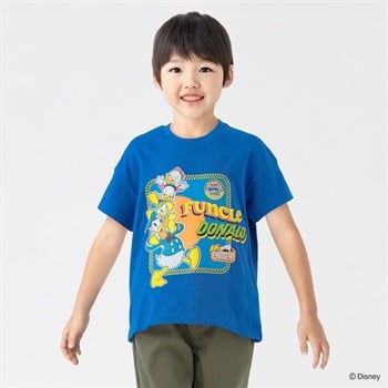 ディズニー/ドナルドダック プリントTシャツ 男の子 キッズ 100cm-130cm(ブルー-100cm)