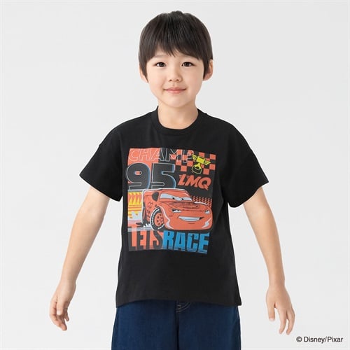 ディズニーピクサー/カーズ プリントTシャツ 男の子 キッズ 100cm-130cm(ブラック-100cm)