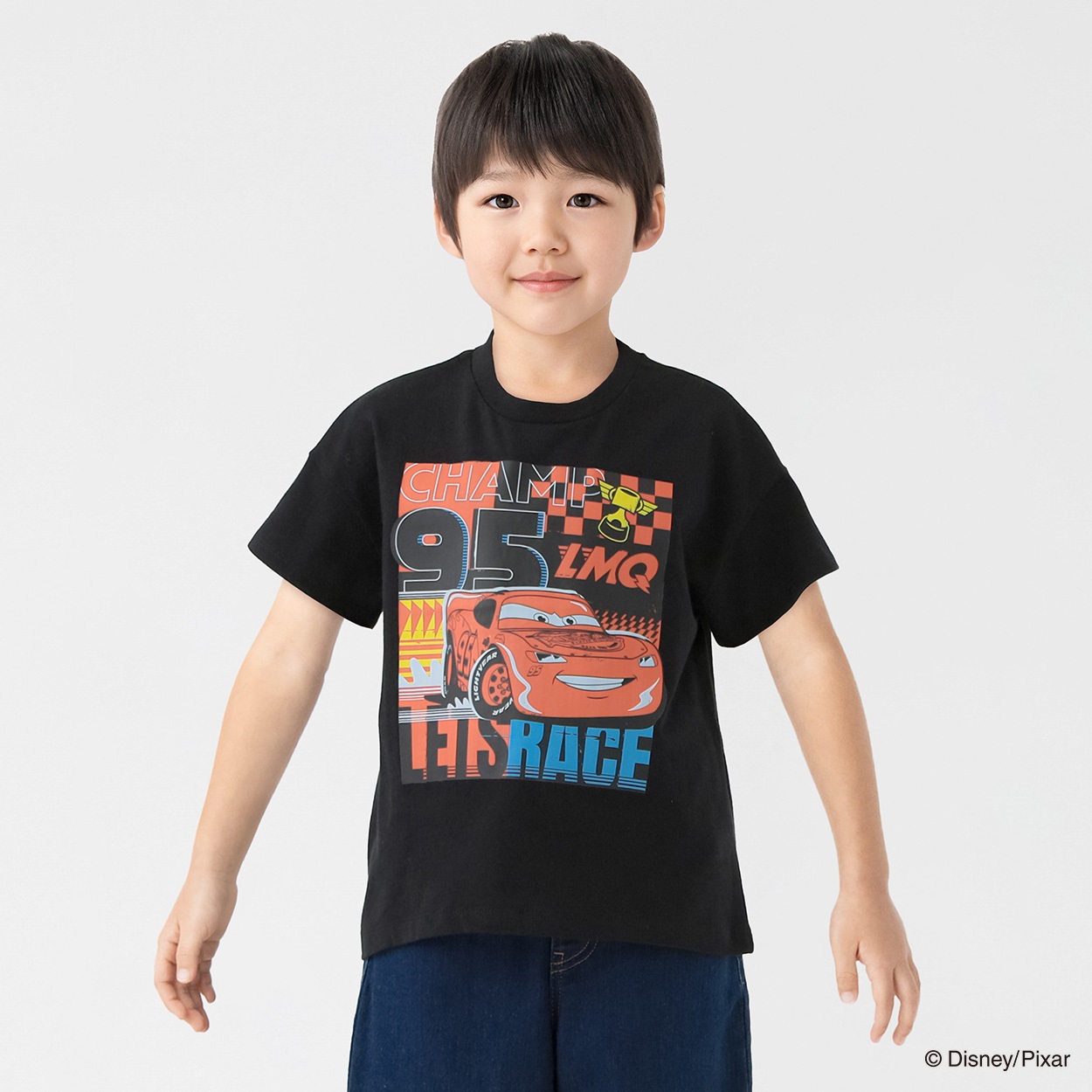 ディズニーピクサー/カーズ プリントTシャツ 男の子 キッズ 100cm-130cm(ブラック-100cm)