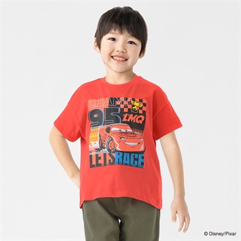 ディズニーピクサー/カーズ プリントTシャツ 男の子 キッズ 100cm-130cm(レッド-100cm)