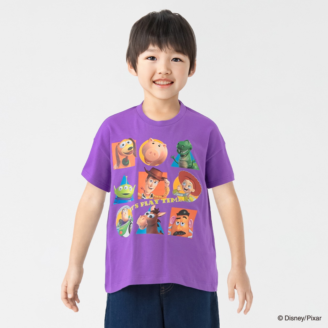 ディズニーピクサー/トイストーリー 集合プリントTシャツ 男の子 キッズ 100cm-130cm(パープル-130cm)