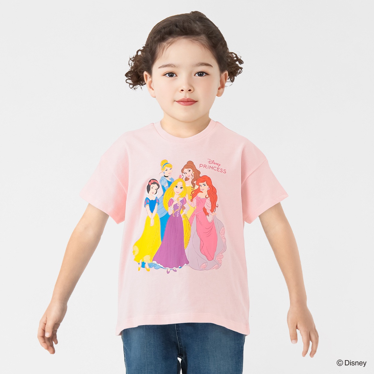 ディズニー/プリンセス5 プリントTシャツ 女の子 キッズ 100cm-130cm