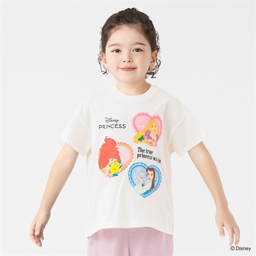 ディズニー/プリンセス3 プリントTシャツ 女の子 キッズ 100cm-130cm