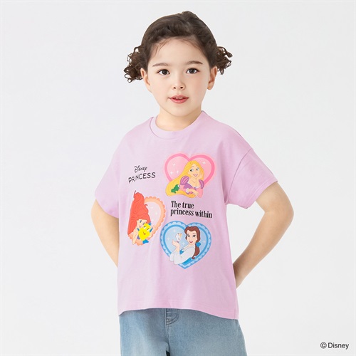 ディズニー/プリンセス3 プリントTシャツ 女の子 キッズ 100cm-130cm