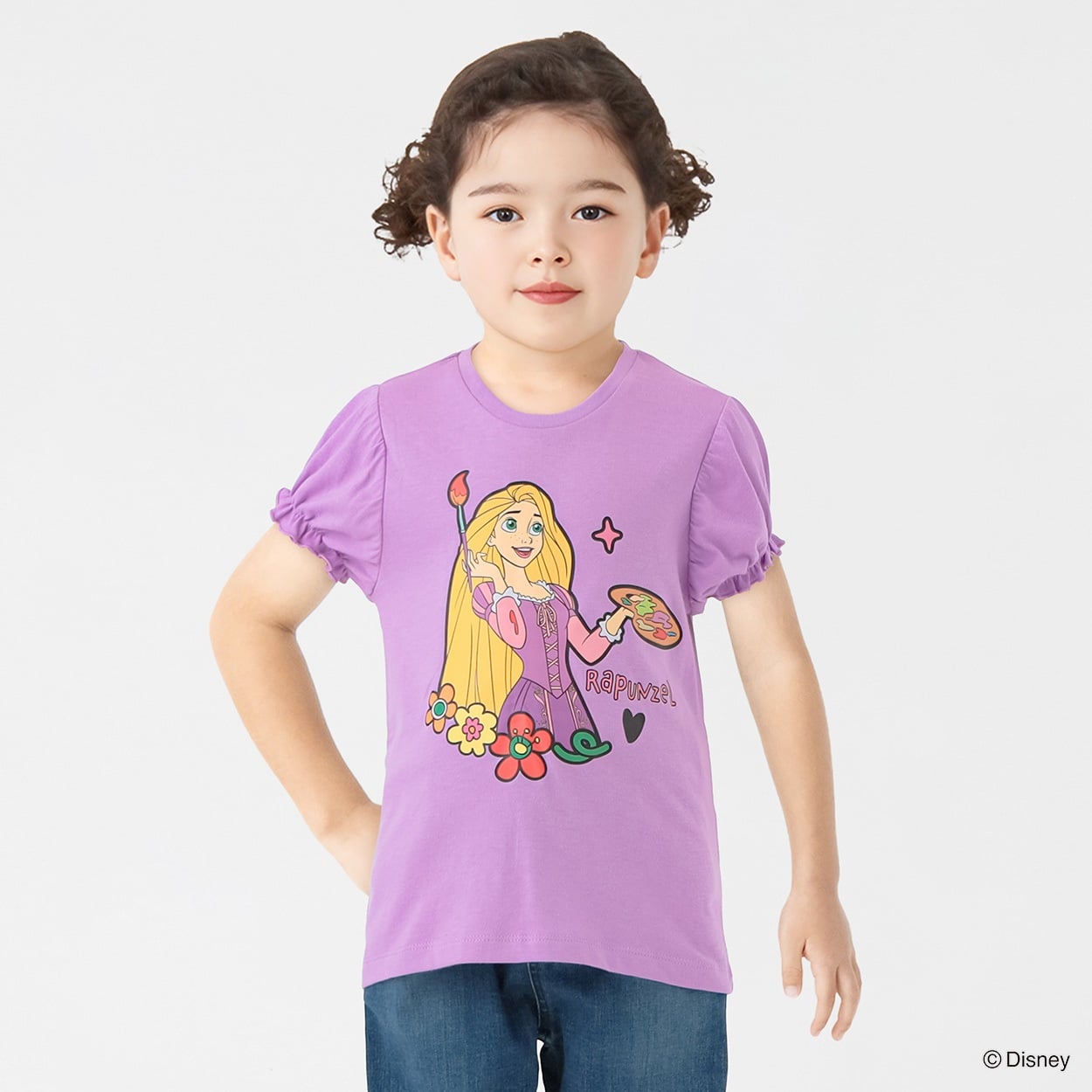 ディズニー/ラプンツェル プリントTシャツ 女の子 キッズ 100cm-130cm