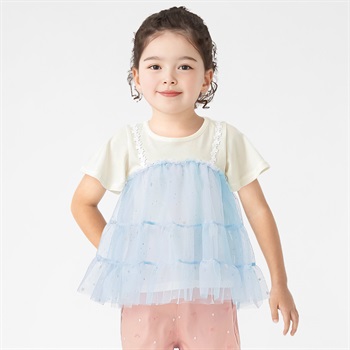 karamell KAKA オーロラチュールＴシャツ 女の子 キッズ 100cm-130cm(ホワイト-100cm)