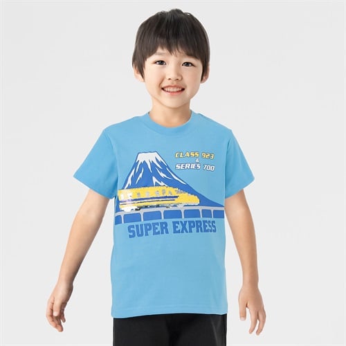 新幹線スパンコールＴシャツ ドクターイエロー/700系 男の子 キッズ 100cm-120cm