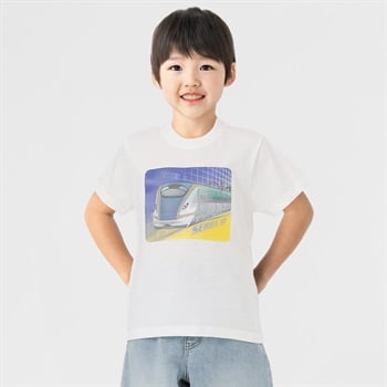 新幹線レンチキュラーTシャツ はやぶさ/かがやき 男の子 キッズ 100cm