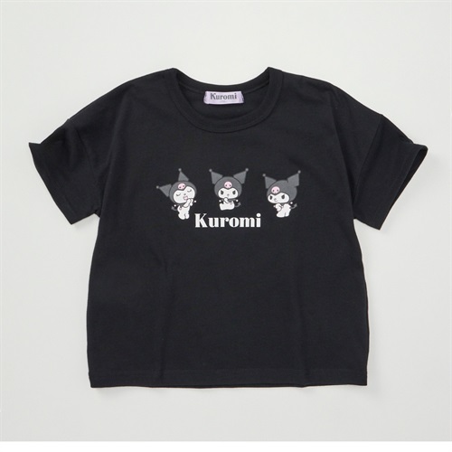サンリオキャラクターズ クロミ プリントＴシャツ 女の子 キッズ 100cm-130cm(ブラック-100cm)
