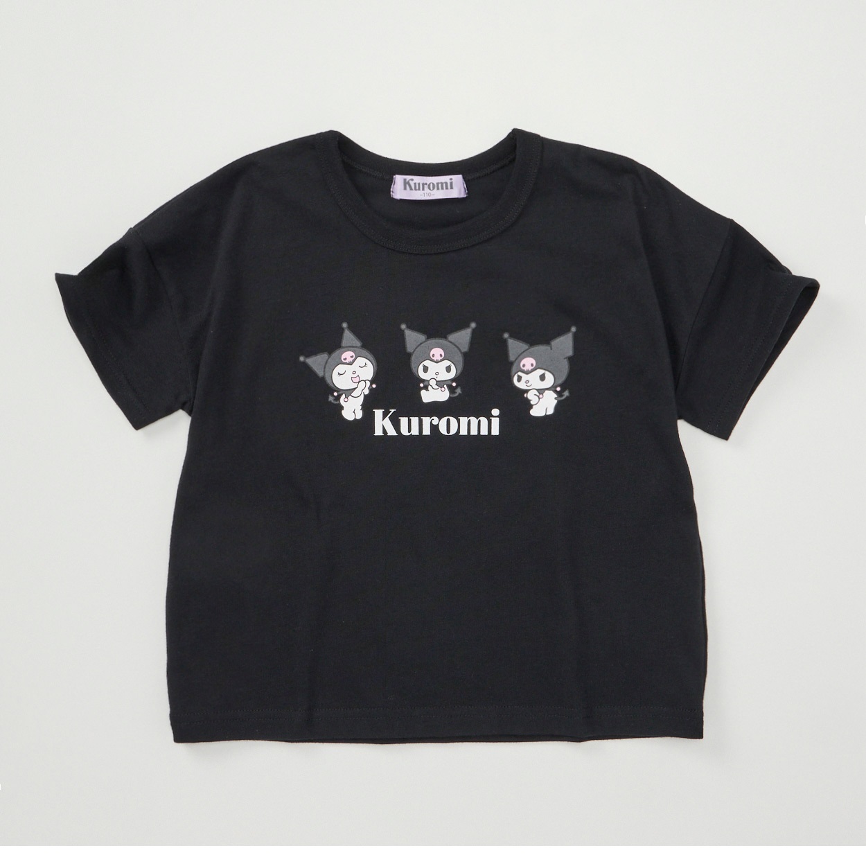サンリオキャラクターズ クロミ プリントＴシャツ 女の子 キッズ 100cm-130cm(ブラック-100cm)