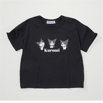 サンリオキャラクターズ クロミ プリントＴシャツ 女の子 キッズ 100cm-130cm(ブラック-100cm)