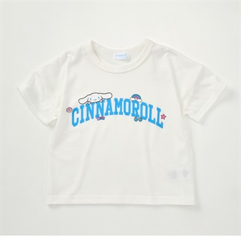 サンリオキャラクターズ シナモロール プリントＴシャツ 女の子 キッズ 100cm-130cm(ホワイト-100cm)