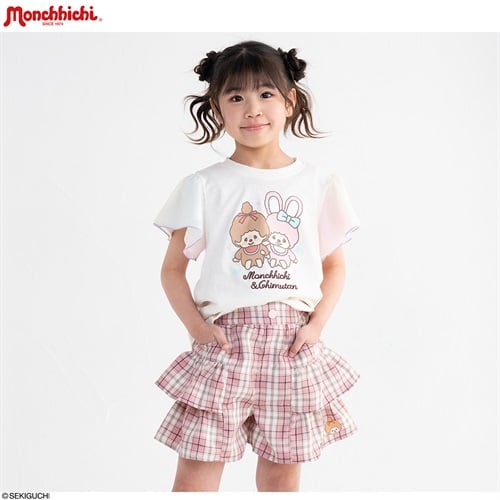 PIAMON モンチッチ×チムたん シフォンＴシャツ 女の子 キッズ 110cm-130cm