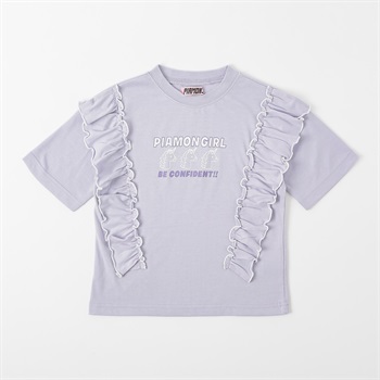 PIAMON(ピアモン) フリルＴシャツ 女の子 キッズ 110cm-130cm(ラベンダー-110cm)