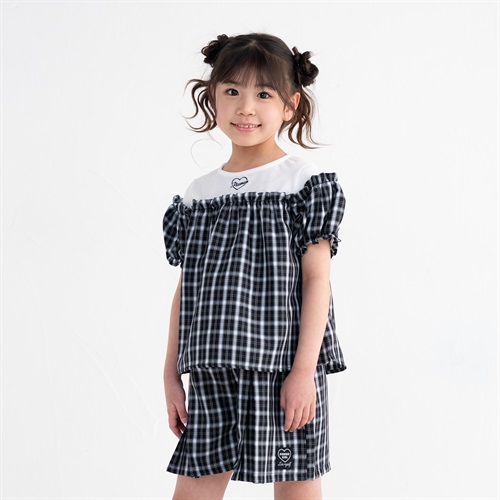 PIAMON(ピアモン) チェックブラウス 女の子 キッズ 110cm-130cm