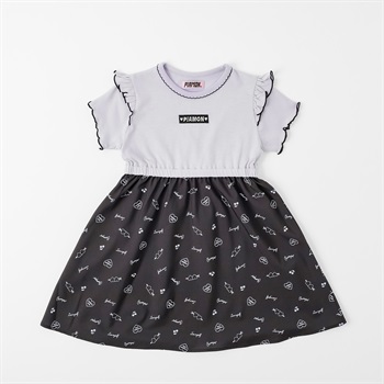 PIAMON(ピアモン) 切替ワンピース 女の子 キッズ 110cm-130cm(ラベンダー-110cm)