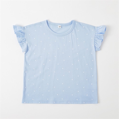 ハート総柄プリントTシャツ 女の子 キッズ 100cm-130cm