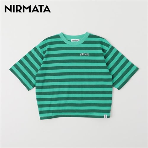 NIRMATA(ニルマータ) ボーダーＴシャツ 男の子 女の子 キッズ 110cm-130cm(グリーン-110cm)