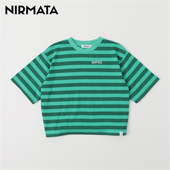 NIRMATA(ニルマータ) ボーダーＴシャツ 男の子 女の子 キッズ 110cm-130cm(グリーン-110cm)