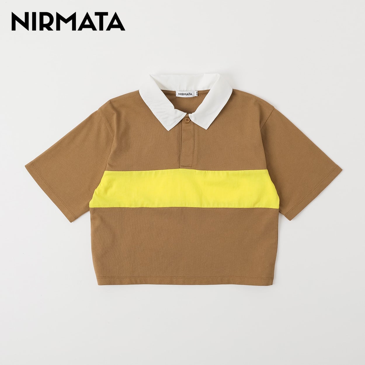 NIRMATA(ニルマータ) ラガーポロシャツ 男の子 女の子 キッズ 110cm-130cm(ブラウン-110cm)