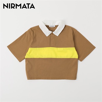NIRMATA(ニルマータ) ラガーポロシャツ 男の子 女の子 キッズ 110cm-130cm(ブラウン-110cm)