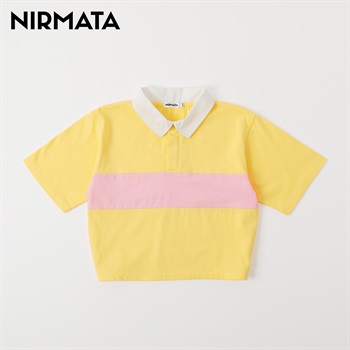 NIRMATA(ニルマータ) ラガーポロシャツ 男の子 女の子 キッズ 110cm-130cm(イエロー-110cm)