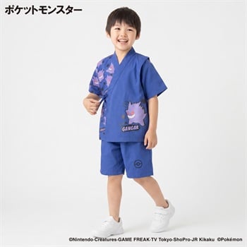 ポケットモンスター 甚平 キッズ 110cm-130cm(ブルー-110cm)