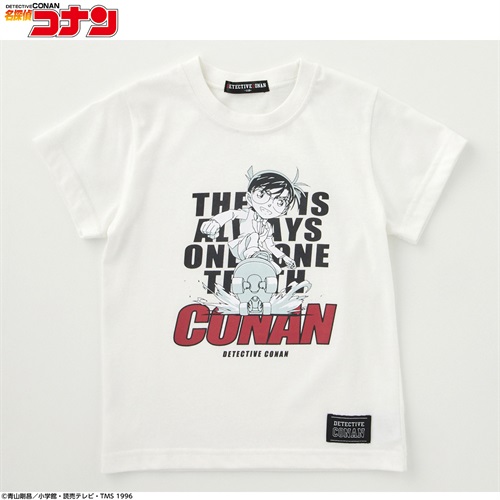 名探偵コナン スケボープリントTシャツ キッズ 110cm-130cm(ホワイト-110cm)