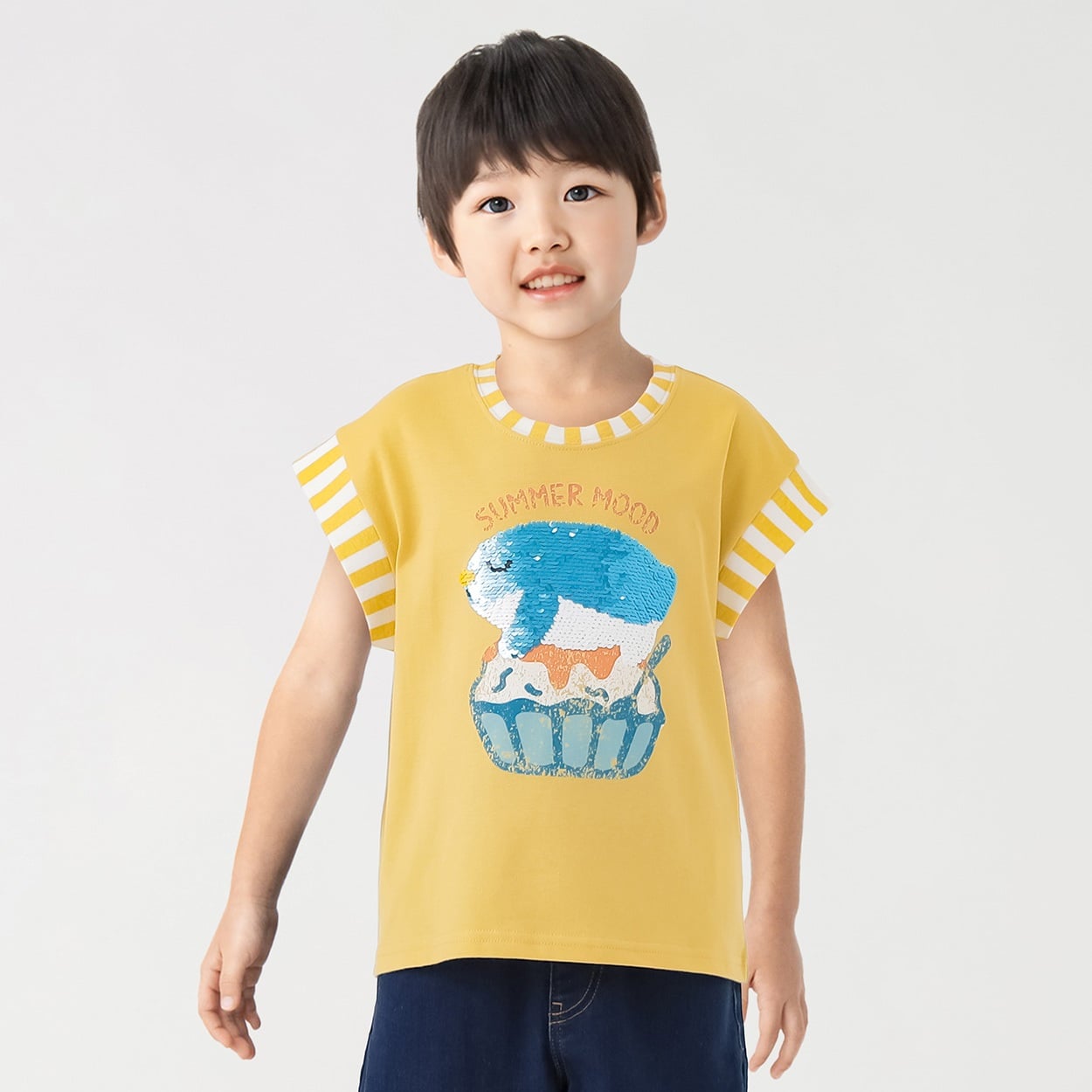 かき氷ペンギンスパンコールランクルT シャツ 男の子 キッズ 100cm