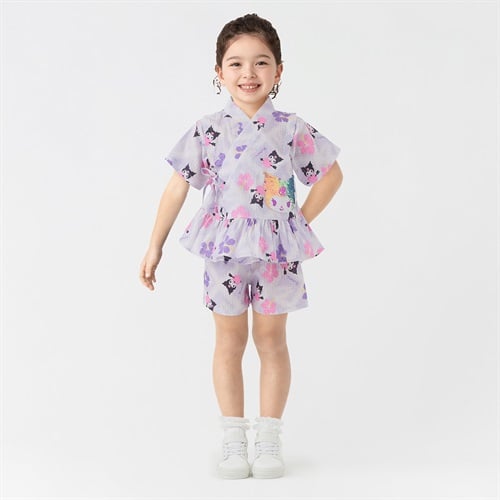 クロミ スパンコール甚平 女の子 キッズ 100cm-130cm