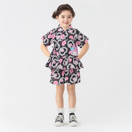 マイメロディ スパンコール甚平 女の子 キッズ 100cm-130cm