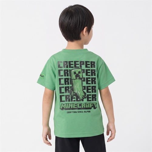 マインクラフト バックプリント半袖Tシャツ キッズ 男の子 女の子 110cm-130cm
